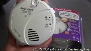 First Alerts Talking Smoke and Carbon Monoxide Alarm explanation and unboxing video [upl. by Elleuqar17]