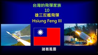 台灣的飛彈家族10雄風三型超音速反艦飛彈Hsiung Feng III及雄風二型反艦飛彈Hsiung Feng II影片分析 [upl. by Herrod]