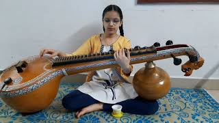 Anaganaganaga Song bit from Aravinda SamethaTelugu movie on Veena [upl. by Rafaelia]