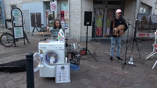 het wasmachine orkest  band op de Gentse Feesten 23 juli 2024  straatmuziekanten [upl. by Doone]