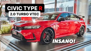 Avaliação  Novo Civic Type R 20 Turbo VTEC 2023  Curiosidade Automotiva [upl. by Ahsyt]