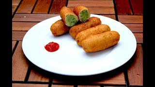 Bread roll  Bread potato roll  Mint bread roll  Easy stuffed bread roll recipe  Indian snack [upl. by Nahgen]