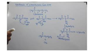 Synthesis of 2pentanone from ethyl aceto acetate [upl. by Emeric]