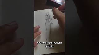 How to use an asymmetrical pattern design fashiondesigner viral fashion designer [upl. by Enttirb663]