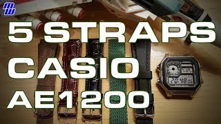 5 Straps on a CASIO AE1200WHD quotRoyalequot [upl. by Katharina]