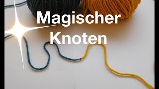 Magischer Knoten  Zwei Knäuel miteinander verbinden [upl. by Halie]