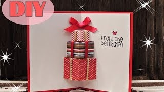 Weihnachtskarten selber basteln 7  Weihnachtsgeschenke  Christmas Card DIY [upl. by Hoxsie756]