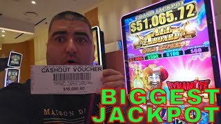 My BIGGEST JACKPOT Ever On All Aboard Slot Machine [upl. by Sivrup]