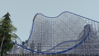 Hakugei  白鯨  Nagashima Spa Land RMC REAL LAYOUT Animation  NoLimits 2 [upl. by Eirtemed]