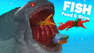 100 Dangerous Sea Creatures in Feed amp Grow Fish [upl. by Yenahpets395]