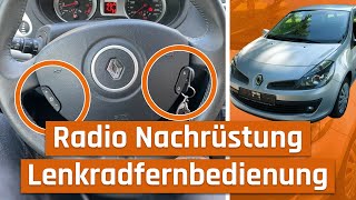 Renault Clio 20002009 Autoradio Nachrüstung Lenkradfernbedienung Bluetooth MP3  alles geht [upl. by Beedon218]