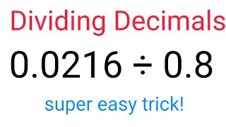 How to Divide decimals easily and correctly fastandeasymaths math divide division decimals [upl. by Eidnahs]