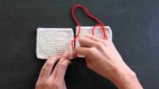 Seaming Garter Stitch  Purl Soho [upl. by Aroda]