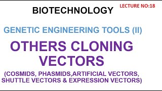 cosmids  phagemids  artificial chromosome vectors biotechnology lectures [upl. by Akienat]