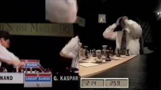 Shoking GM Garry Kasparov Blunders against Anand [upl. by Ardnod]