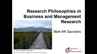 Research philosophies in Business And Management [upl. by Iadahs]