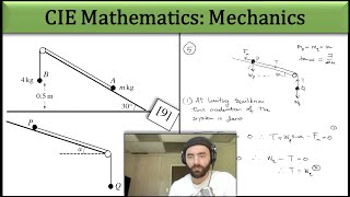 Exam Hack  CIE ALevel Maths  Mechanics  InclinePulley Question [upl. by Tterag]