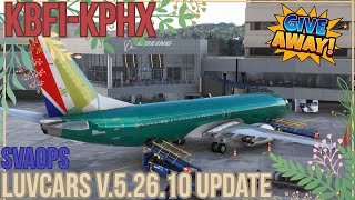 MSFS VATSIM LIVE  GIVEAWAY 🎉🎉 BOEING FIELD ➡️ PHOENIX  SOUTHWEST 738 FACTORY ROLLOUT swavirtual [upl. by Ardyce]