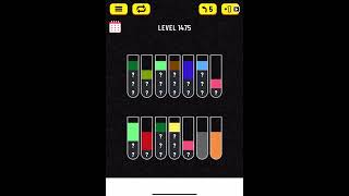 water sort puzzle level 1475 [upl. by Pickett]