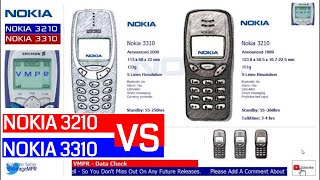 Graphical Comparison of Nokia 3210 vs Nokia 3310 Mobile Phones [upl. by Arikahs177]