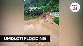 WATCH  Flooding runoff cause havoc in KZN coastal town after heavy rains over the weekend [upl. by Lithea]