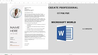 quotCreate a Professional CV in 5 Minutes  Quick amp Easy Guidequot [upl. by Hannasus]