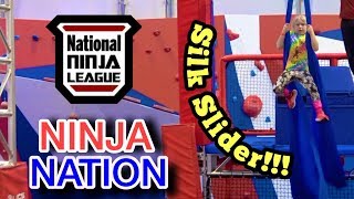 when she Runs a NNL Course Qualifier at Ninja Nation with the SILK SLIDER TieDye Ninja [upl. by Suiradal932]