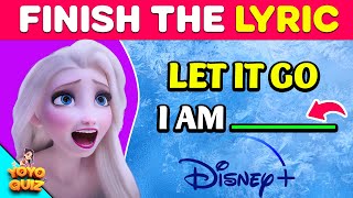 Finish The Lyrics Disney Edition  Most Popular DISNEY PRINCESS Songs 2👸🎵  Music Quiz [upl. by Esilahc292]