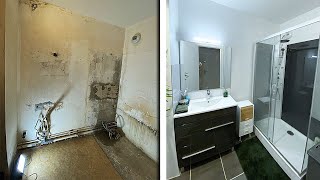 Rénovation de ma salle de bain ultra moderne  Rénovation Timelapse avantaprès [upl. by Berneta123]