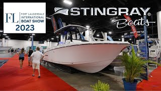 Walkthrough on the all new 253 Stingray Center Console FLIBS 2023 [upl. by Ahsinauq]