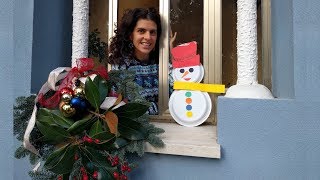 ⛄ Lavoretti Natale Inverno pupazzo di neve con piatti di plastica [upl. by Neztnaj933]