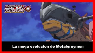 Metalgreymon megaevoluciona a Wargreymon subtitulado al español Digimon adventure [upl. by Pooh]