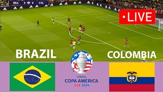 🔴BRAZIL vs COLOMBIA LIVE FOOTBALL MATCH TODAY I Brazil Football Live I eFootball Pes 21 Gameplay [upl. by Aerdnahc]