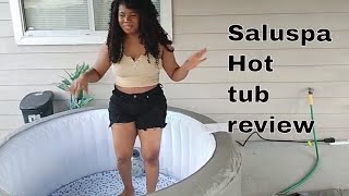 Saluspa Hot Tub Review  Cheap Inflatable Hot Tub  Best 4 Person Hot Tub for the Money [upl. by Odravde]