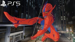 SpiderMan Remastered PS5  Arachnid Rider Suit Free Roam Gameplay 4K 60FPS Performance RT [upl. by Schatz]