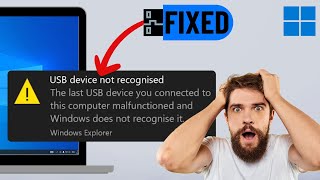 FIX quotUSB Device Not Recognizedquot Windows 1011  USB Device Not Showing Up [upl. by Schaab]