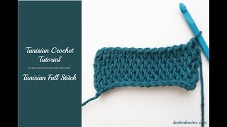 Tunisian Crochet Tutorial  How to make a Tunisian Full Stitch  Left handed [upl. by Dworman]