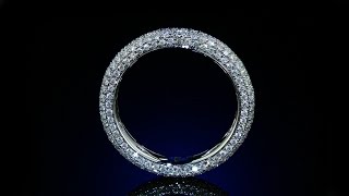 Pave setting diamond ring 3d rotation jewelry photography amp video production by AVprophoto [upl. by Alaehs]