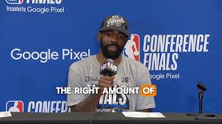 Kyrie Irving talks about being back in the NBA FINALS after seven years nbaplayoffs [upl. by Ellierim]