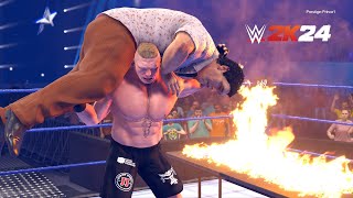 WWE 2K24  Brock Lesnar F5 Compilation [upl. by Otrebireh]