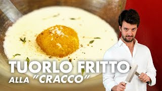 Tuorlo fritto con crema di Parmigiano di Carlo Cracco BREAK THE INTERNET [upl. by Namar]