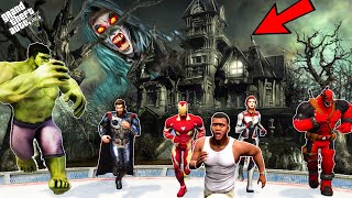 GTA 5  Franklin And Avengers Fight With Ghost In GTA 5  GTA5 AVENGERS [upl. by Goldshlag]