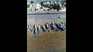 Beautiful Seaview Gwadar  Boats  Birds  Highest Point of Gwadar  reels shorts [upl. by Barina]