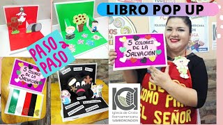 LIBRO POP UP 1  PASO A PASO  5 COLORES DE LA SALVACIÓN  ESCUELA BÍBLICA DOMINICAL [upl. by Inhoj]