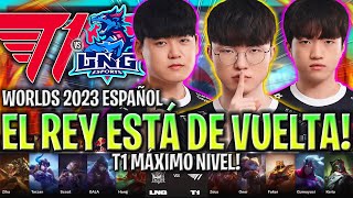 EL MEJOR T1 DE LA HISTORIA😱FAKER ES DIOS  LNG vs T1 GAME 3 CUARTOS FINAL WORLDS 2023 LVP ESPAÑOL [upl. by Pinzler]