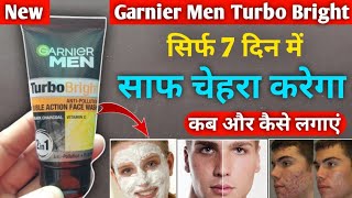 New Garnier Men Turbo Bright Face Wash Review 2024  garnier men turbo bright  garnier face wash [upl. by Irpak]