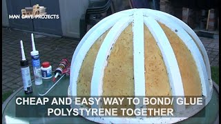 How to glue polystyrene together  Cheap and easy way to glue polystyrene sheets together foam glue [upl. by Dranoel]