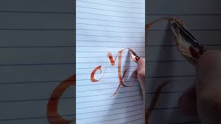 M calligraphy caligrafo handwriting caligrafia [upl. by Harlow]