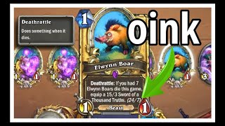 How to KILL 24 ELWYNN BOARS in ONE TURN  Hearthstone shorts [upl. by Annaicul987]