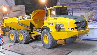 RC Volvo FMX 8x8 Volvo A45G parking Komatsu WA 6006 Load a big block [upl. by Ennairrac]